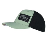 Beach - 6 Panel - Sage Green / Black - Laser Mesh (Unisex)