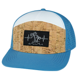 Beach - 7 Panel - Cork - Blue / White - Laser Mesh (Unisex)