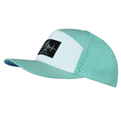 Beach - 7 Panel - Mint / White - Laser Mesh (Unisex)