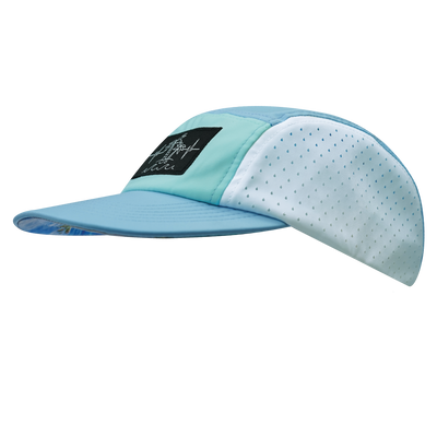 Beach - 5 Panel - Sporty - Unstructured - Baby Blue / Mint / White - Laser Mesh (Unisex)