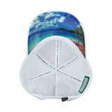 Beach - 6 Panel - Shallow Fit - Pony Tail - Cork - White - Laser Mesh (Unisex)
