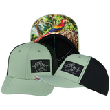 Beach - 6 Panel - Sage Green / Black - Laser Mesh (Unisex)
