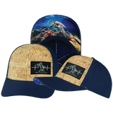 Beach - 6 Panel - Cork - Dark Blue - Laser Mesh (Unisex)