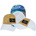 Beach - 6 Panel - Shallow Fit - Pony Tail - Cork - White - Laser Mesh (Unisex)