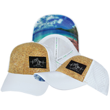Beach - 6 Panel - Shallow Fit - Pony Tail - Cork - White - Laser Mesh (Unisex)