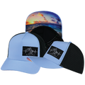 Beach - 5 Panel - Structured - Light Blue / Black - Laser Mesh (Unisex)