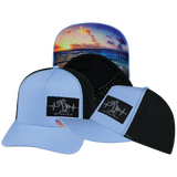 Beach - 5 Panel - Structured - Light Blue / Black - Laser Mesh (Unisex)