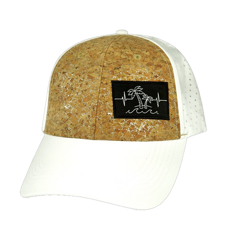 Beach - 6 Panel - Shallow Fit - Pony Tail - Cork - White (Unisex)