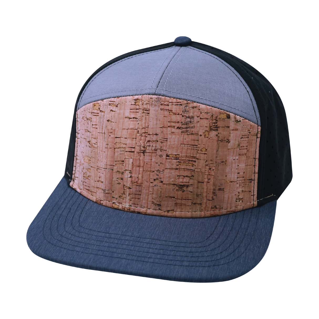 Blank - 7 Panel - Cork - Navy / Gray / Black (Unisex)