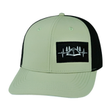Camping - 6 Panel - Sage / Black - Laser Mesh (Unisex)