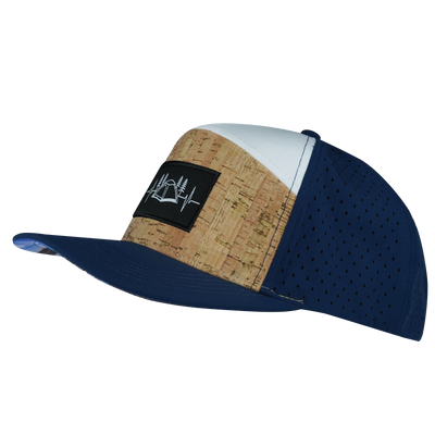 Camping - 7 Panel - Cork - Navy / White - Laser Mesh (Unisex)