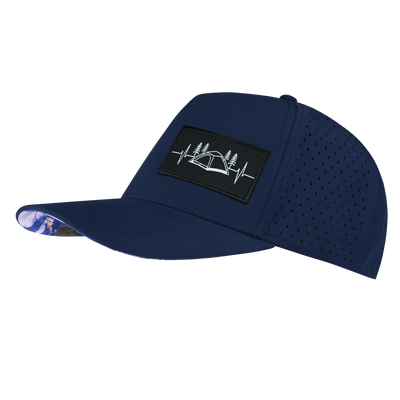 Camping - 5 Panel - Structured - Royal Blue - Laser Mesh (Unisex)