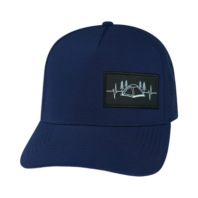Camping - 5 Panel - Structured - Royal Blue - Laser Mesh (Unisex)