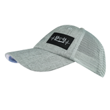 Camping - 6 Panel - Shallow Fit - Unstructured - Heather Gray / Gray  - Soft Trucker Mesh (Unisex)