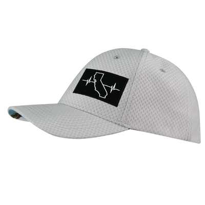 California - 6 Panel - AirMesh - Athletic Fit - Gray - Fabric Back (Unisex)