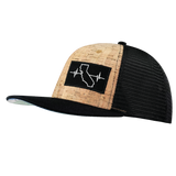 California - 6 Panel - Cork - Black - Trucker Mesh (Unisex)
