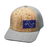 California - 6 Panel - Cork - Heather Gray / Gray - Trucker Mesh (Unisex)