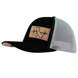 California - 6 Panel - Suede - Black / Gray - Trucker Mesh (Unisex)