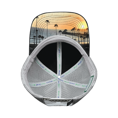 California - 6 Panel - Suede - Black / Gray - Trucker Mesh (Unisex)