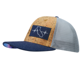 California - 6 Panel - Cork - Navy / Gray - Trucker Mesh (Unisex)