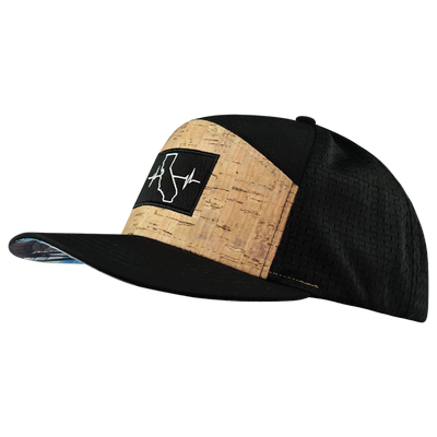 California - 7 Panel - Cork - Black - Jersey Mesh (Unisex)