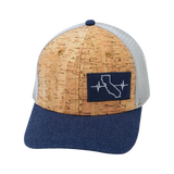 California - 6 Panel - Cork - Navy / Gray - Trucker Mesh (Unisex)
