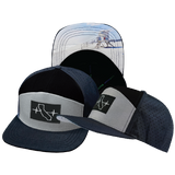 California - 7 Panel - Navy / Gray / Black - Laser Mesh (Unisex)