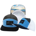 California - 7 Panel - Corduroy - Charcoal / Light Blue / White - Jersey Mesh (Unisex)
