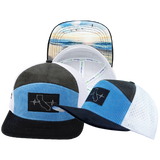 California - 7 Panel - Corduroy - Charcoal / Light Blue / White - Jersey Mesh (Unisex)