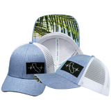 California - 6 Panel - Shallow Fit - Blue / White - Trucker Mesh (Unisex)