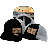 California - 6 Panel - Suede - Black / Gray - Trucker Mesh (Unisex)