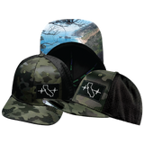California - 6 Panel - Green Camo / Black - Jersey Mesh (Unisex)