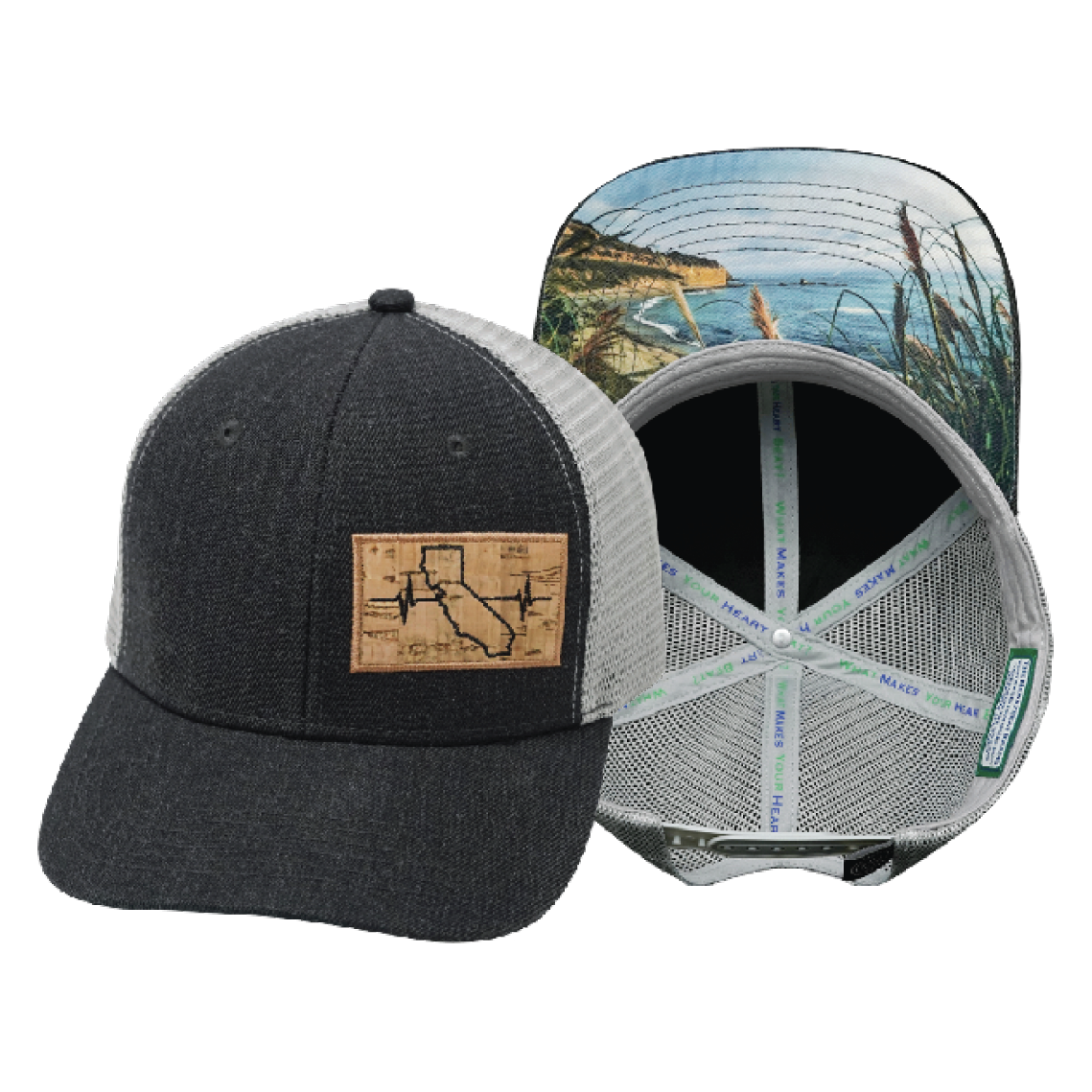 California - 6 Panel - Charcoal / Gray (Unisex)