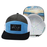 California - 7 Panel - Corduroy - Charcoal / Light Blue / White (Unisex)