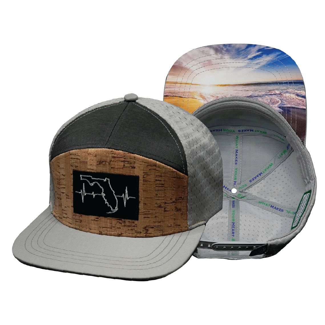 Florida - 7 Panel - Cork - Gray / Charcoal (Unisex)