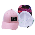 **YOUTH** Florida - 6 Panel - Shallow Fit - Pony Tail - Pink / White - Trucker Mesh (Unisex)