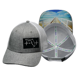 Florida - 6 Panel - Shallow Fit - Heather Gray / White (Unisex)
