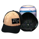 Florida - 6 Panel - Shallow Fit - Cork - Black - Trucker Mesh (Unisex)
