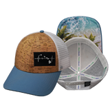 Hawaii - 6 Panel - Shallow Fit - Cork - Sea Blue / White (Unisex)