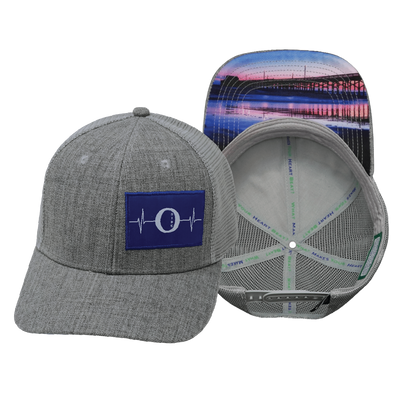 Oceanside "Oside" - 6 Panel - Heather Gray - Trucker Mesh (Unisex)