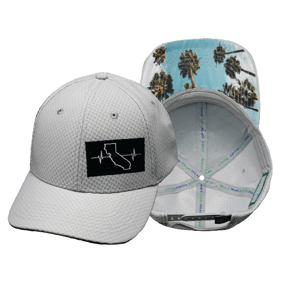 California - 6 Panel - AirMesh - Athletic Fit - Gray (Unisex)