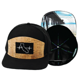 California - 7 Panel - Cork - Black (Unisex)