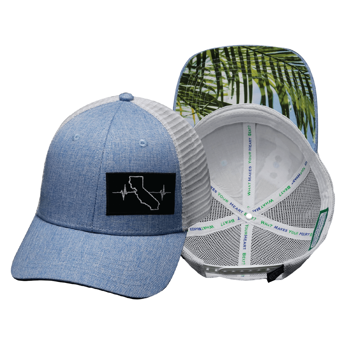 California - 6 Panel - Shallow Fit - Blue / White (Unisex)