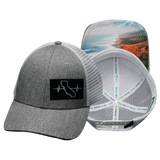 California - 6 Panel - Shallow Fit - Heather Gray / White (Unisex)