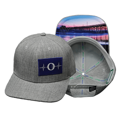 Oceanside "Oside" - 6 Panel - Heather Gray - Fabric Back (Unisex)