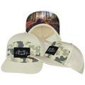 Camping - 7 Panel - Cream / Cream Camo - Laser Mesh (Unisex)