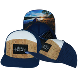 Camping - 7 Panel - Cork - Navy / White - Laser Mesh (Unisex)