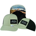 Camping - 6 Panel - Sage / Black - Laser Mesh (Unisex)