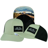 Camping - 6 Panel - Sage / Black - Laser Mesh (Unisex)