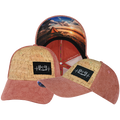 Camping - 6 Panel - Shallow Fit - Cork - Corduroy - Peach - Fabric Back (Unisex)